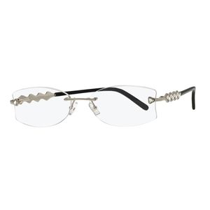 Caviar 2376 Eyeglasses 35 Silver 55mm Semi Oval